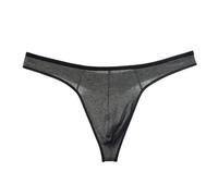 Herren-Slip, sexy, schick, erotisch, einfarbig, String, leicht, atmungsaktiv, Calecon Stretch, bequem, Calecon, Baumwolle, klassisch, unter Kleidung, schick, Mini-Slip für Herren, grau, Large