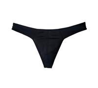 Herren-Slip, sexy, schick, erotisch, einfarbig, String, leicht, atmungsaktiv, Calecon Stretch, bequem, Calecon, Baumwolle, klassisch, unter Kleidung, schick, Mini-Slip für Herren, Schwarz , M