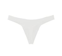 Herren-Slip, sexy, schick, erotisch, einfarbig, String, leicht, atmungsaktiv, Calecon Stretch, bequem, Calecon, Baumwolle, klassisch, unter Kleidung, schick, Mini-Slip für Herren, weiß, Large