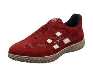 Herren Slipper Maddy von Bugatti in Rot mit Wechselfußbett und Soft Flex Funktion. rot Gr. 43
