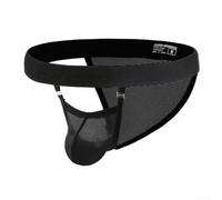 Herren Slips Atmungsaktiv Schnelltrocknend Niedrige Taille(Black XL)