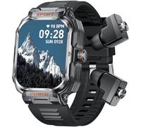 Herren Smartwatch mit Kopfhörer Bluetooth in Ear Laufuhr Herren Schrittzähler Uhr Fitness Tracker Militär Sportuhren Herren Pulsuhr Fitnessuhr Blutdruck Telefonfunktion Schlafmonitor TWS Headset