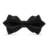 Herren-Smoking-Fliege, Einfarbig, Schwarz, Dreieckig, Fliege-Stil, Verstellbare Länge, Vorgebundene Fliege Aus Satin, Formelle Fliege, Smoking-Fliege Für Party, Hochzeit, Ball, Bankett Für Teena