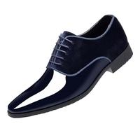 Herren Smoking Lackleder Klassische Schnürschuhe Business Kleid Schuhe Elegant Anzugschuhe Bequem Lederschuhe Schwarz Schnürhalbschuhe Party Hochzeit Herrenschuh Derby Shoes