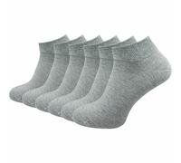 Sneaker Socken Herren 100% Baumwolle | Beste Qualität, Perfekte Passform | (6 Paar) - Hellgrau / 47 - 50