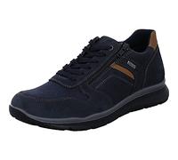 Herren Sneaker von Imac aus Nubukleder im Overlay Struktur, wasserdicht und atmungsaktiv. blau/braun Gr. 42