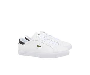 Herren-Sneakers Lacoste Powercourt aus Leder White-Black : 46.5
