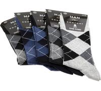 Herren Socken ohne Gummizug "Karomuster", mehrfarbig, Art. 1559