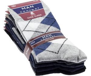 Herren Socken ohne Gummizug "Karomuster", mehrfarbig, Art. 1585