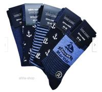 Herren Socken ohne Gummizug "Marine", mehrfarbig, Art. 5052