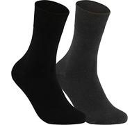 Herren Socken, Übergröße XXL-XXXL Strümpfe ''Ganz ohne Gummi'' Schwarz,Anthrazit''2 Paar'' CH-1034 (XXL (50-52)