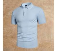 Herren Sommer Lässig Slim Fit Business Strick Kurzarm Poloshirt, Urlaub, Vatertagsgeschenke, Fußball