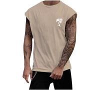 Herren Sommer Loose Ärmelloses Sports Home T-Shirt Sport Top Achselshirts Herren Laufshirt Ärmellos Sport Shirt Oberteil Sportkleidung Lässig Uv Shirt Tank Top Trägershirt