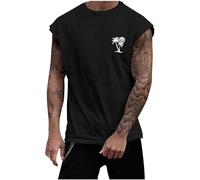 Herren Sommer Loose Ärmelloses Sports Home T-Shirt Sport Top Achselshirts Herren Laufshirt Ärmellos Sport Shirt Oberteil Sportkleidung Lässig Uv Shirt Tank Top Trägershirt