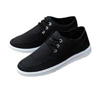 Herren Sommer Stoffschuhe Atmungsaktiv Freizeitschuhe Slip On Schuhe Unisex Bequem Slipper Low Top Casual Schuhe Walkingschuhe rutschfeste Halbschuhe SchnüRung Sneakers LäSsige Flats Segeltuchschuhe