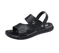 Herren Sport Sandalen Athletic Summer Beach Slides Schuhe Outdoor Wandern Tanga Flip Flops Sandalen (Black, 43)
