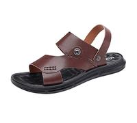 Herren Sport Sandalen Athletic Summer Beach Slides Schuhe Outdoor Wandern Tanga Flip Flops Sandalen (Brown, 43)