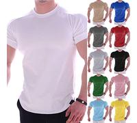 Herren Sport Tshirt Kurzarm Schnelltrocknend Atmungsaktiv Fitness Funktions Shirt Running Männer Shirts Fitness Kurzarm Elastischer Trainingsanzug