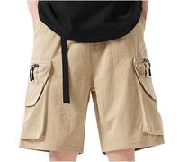 Herren Sporthose Kurz, Sweatshorts Herren, Shorts Sommer Freizeit Stretch Elastische Taille Mit Taschen Fashion Arbeitshose Leicht Atmungsaktiv Kurze Hosen Einfarbig Täglich Casual Shorts Männer
