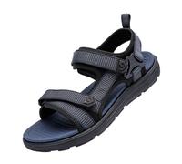 Herren-Sportsandalen mit verstellbarem Riemen, offener Zehenbereich, Trekkingschuhe, rutschfest, Strandschuhe, leicht, for den Sommer, lässig, sportlich, flach(Blue,40 EU)