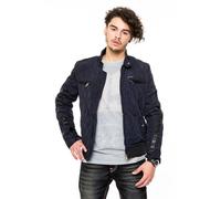 Herren Steppjacke gerippter Kragen Regular Fit H-048: Navy / S