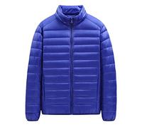 Herren Steppjacke Winterjacke ohne Kapuze Winddichte Jacke Übergangsjacke Herrenjacke Männer Warm Sweatjacke Windjacke Daunenjacken Steppjacken für Herren Sportjacke Outdoorjacke Blau 3XL