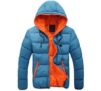 Herren Steppjacke Winterjacke Winddichte Jacke Kapuze Übergangsjacke Herrenjacke Männer Warm Outdoorjacke Windjacke Daunenjacken für Herren Sportjacke Outdoorjacke Blau XXL