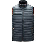 Herren Steppweste Mit Reißverschlusstaschen Einfarbige Daunenweste Winterweste Stehkragen Ärmellose Puffer Jacke Winterjacke Outdoor Leicht Wärmeweste Herren-Westen Herbst Winter Softshellweste