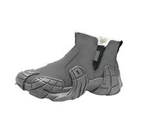 Herren-Stiefel aus Leder mit seitlichem Reißverschluss, gefütterte Schuhe, Schneestiefel, Outdoor, zum Anziehen, orthopädische Stiefel, dicke Sohle, rutschfest, für Herbst, Winter, Walking, Freizeit