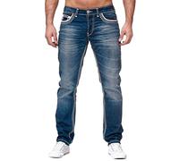Herren Straight-Leg Jeans, Basic Heavy Duty Work Denim-Hosen, Slim Fit Reißverschluss Off Button Up Jean-Hosen, Herren Casual Comfort Fit gewaschene Denim lange Hosen, Herren Jogger Sport Jeans Hosen