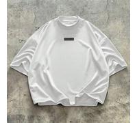 Herren Strick Casual Täglich Einfarbig Locker Kurzarm T-Shirt Oversized T-Shirt Herren Oversized T Herren Boxig T-Shirt Oversized Boxig T-Shirt Kurz G