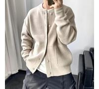 Herren Strickjacke Langarm Viskose Warm Dick M-2XL(Apricot M) | Weiche Viskose, langarm Design, warme Isolierung, solide Farben, Größen M bis 2XL