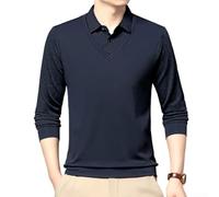 Herren Strickpullover Langarm Fake Two-Piece Business Look Warm | Innovatives Fake Two-Piece Design, simuliert Hemd unter Pullover, stilvoller Business-Look ohne Layering