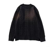 Herren Strickpullover Rundhals Loose Fit Winter Warm | Loose Fit Schnitt, lockerer Sitz ohne zu zwengen, ideal für Layering im Winter