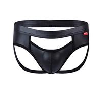 Herren String Wetlook Männertanga Jockstrap Gay Reizunterwäsche Sexy Dessous Erotische Herrenunterwäsche Gay Erotische Unterwäsche Unterhosen Sexy Low-Rise Sportunterwäsche Schwarz M
