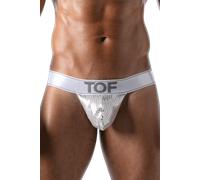 Herren Stringless Tanga weiß silber