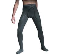 Herren Strumpshose 'Strips' Männerstrumpfhose gestreift, Farbe:Grau;Größe:L
