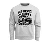 Herren Sweatshirt All Terrain Offroad Print Regular Fit - All Terain Society grau L