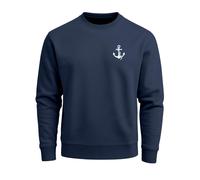 Herren Sweatshirt Anker Brustprint Regular Fit - Anker navy M