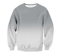 Herren-Sweatshirt | Farbverlaufs-Sweatshirt | klassischer, einfarbiger Pullover mit Rundhalsausschnitt | Langarm-Pullover | leichtes Sport-Sweatshirt | Freizeit-Pullover | Sweatshirt für lockere