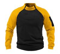 Herren Sweatshirt mit Rundhals Sweatshirt mit Rundhals Tactical Fleece Pullover Jacke Army Combat Sweatshirt Military Athletic Sport Jumper Tops Winddichte Pullover Freizeit Zip Top ohne Kapuze