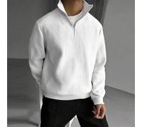 Herren Sweatshirt mit Strukturiertem Jacquard-Muster im Vintage-Gelddesign, Herbst