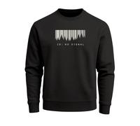 Herren Sweatshirt No Signal Barcode Frontprint Regular Fit - Barcode Bäume schwarz 3XL