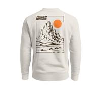 Herren Sweatshirt Summit Vibes Mountain Backprint Regular Fit - Summit Vibes urban grey slim fit XS
