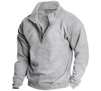 Herren-Sweatshirts mit Viertelreißverschluss, 1/4-Reißverschluss, Fleecepullover, Freizeitkleidung, Arbeitskleidung, Sweatshirts, Reißverschluss, Fleecepullover, Top, lockere Passform, langärmelig,