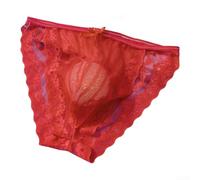 Herren T-Back Slip, Ultraleicht Spitze, Nahtlos Transparent | Für Den TäGlichen Gebrauch, Ultraleicht Und Atmungsaktiv, Ideal Für Männer, 80% Polyester Mix, Größen M-2XL(Red M)