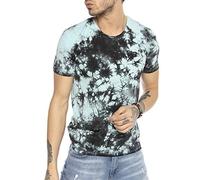 Herren T-Shirt Batik Kurzarm Streetstyle 90er Jahre Revival Mint S