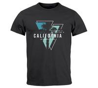 Herren T-Shirt California Los Angeles Surfing Motiv Sommer Fashion USA Streetstyle Print Aufdruck