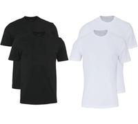 Herren T-Shirt - Doppelpack O-Neck, uni schwarz,XXXXL