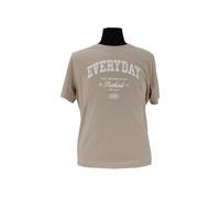 Herren T-Shirt EVERYDAY beige große Größen ? Baumwollshirt mit Print 4XL